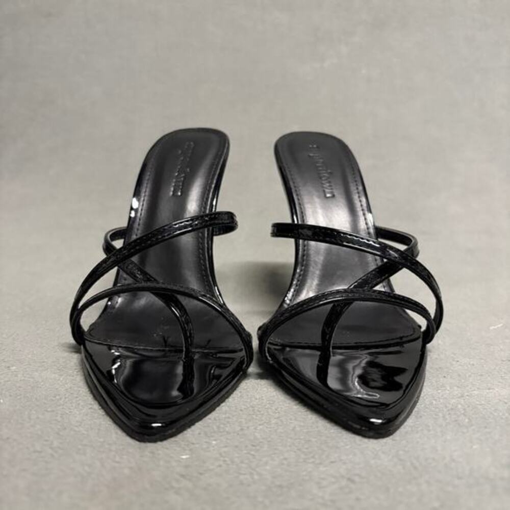 SUPERDOWN Sofia Heel in Black Size 7 Strappy Pointed Toe Bed - Picture 5 of 11